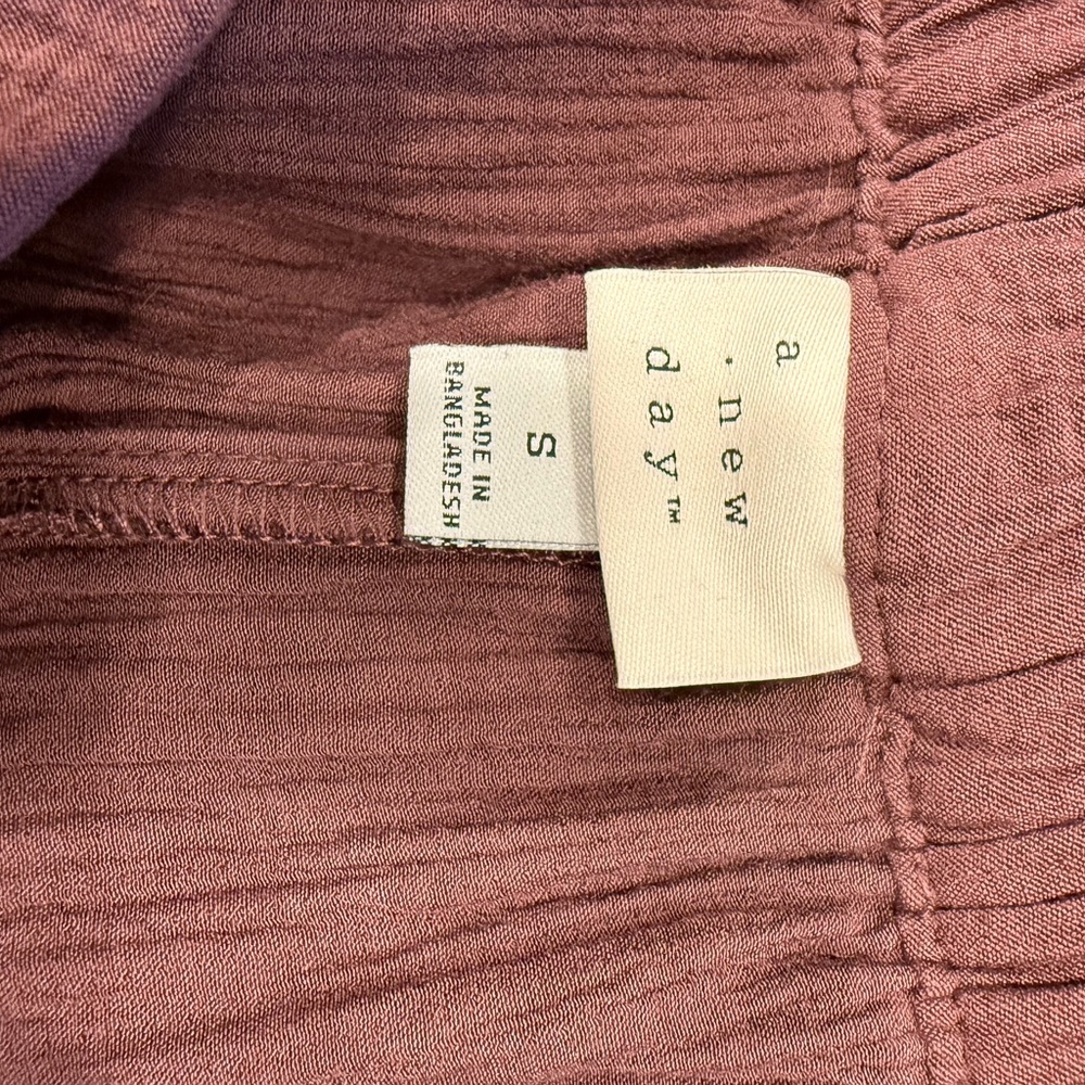 a new day Dusty Rose Textured Blouse - Picture 11 of 15